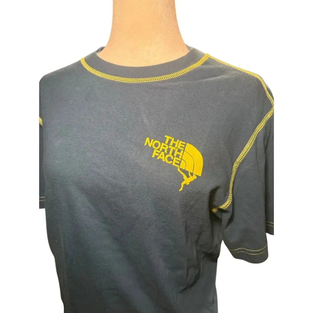 The North Face Climber Graphic Tee, Blue Yellow Contrast Stitch, Men's Small